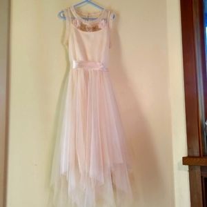 ZUNIE Light Pink Mesh Flowy Dress